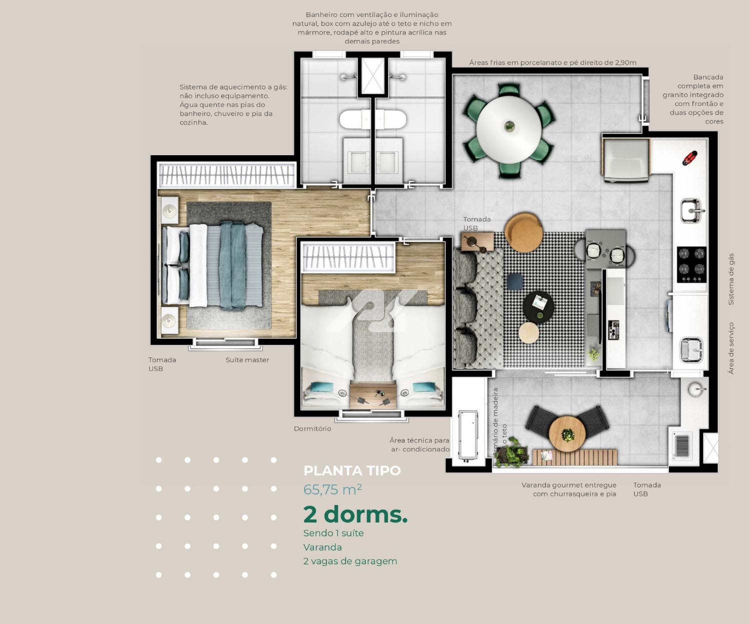 Eco Vila Genebra Em obras no Swiss Park Aptos de 65 e 78 m²